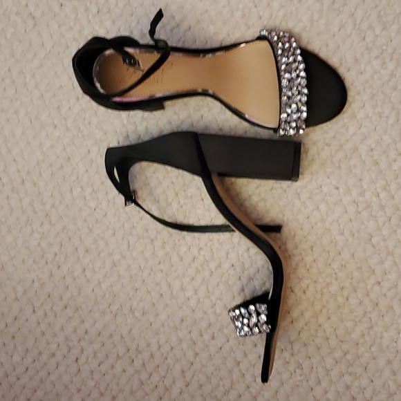 Jewel by badgley mischka block heel black 7 - Picture 2 of 4